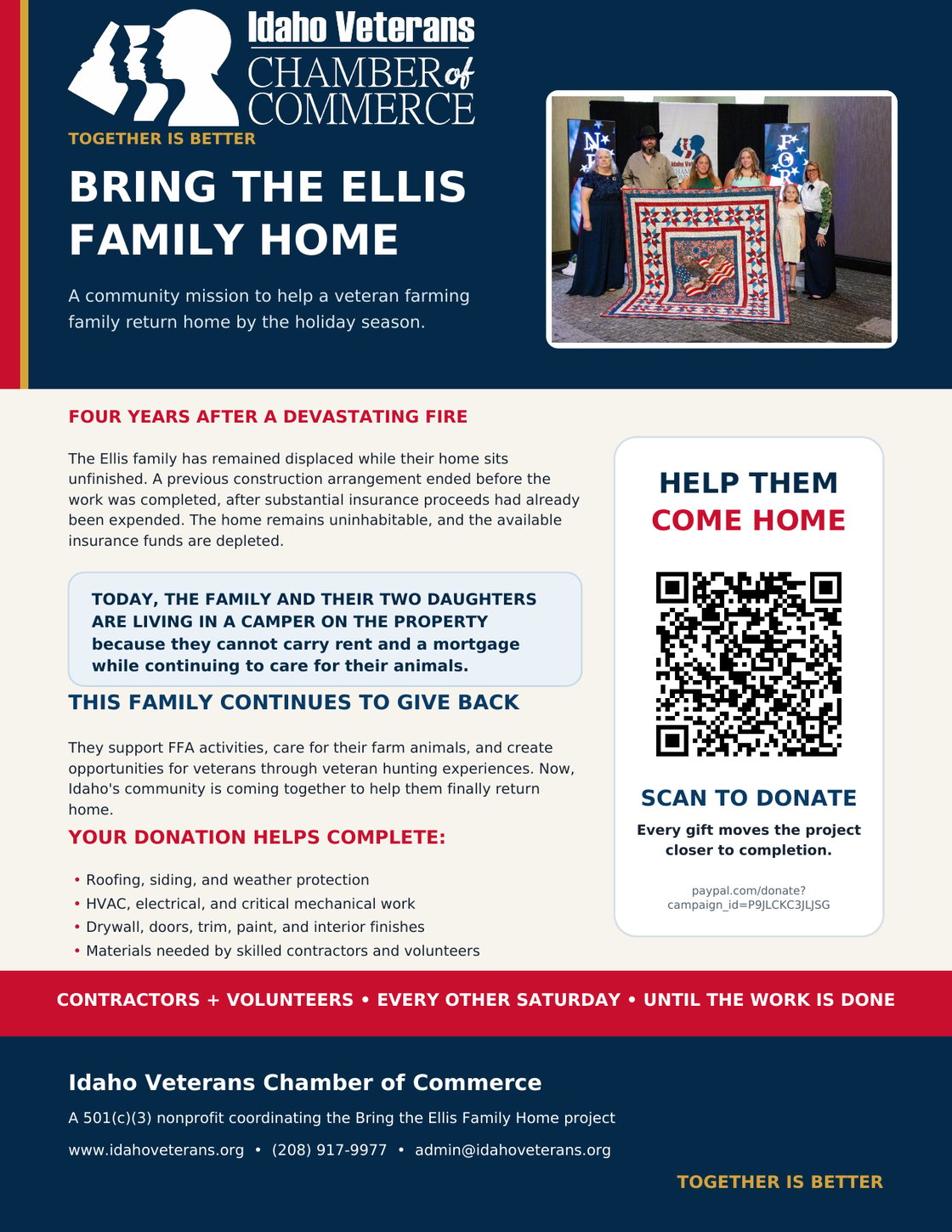 Ellis Family Donation Flyer